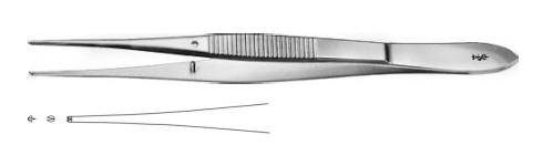 ДЕЛІКАТ. ПІНЦЕТ ХІРУРГІЧНИЙ 1X2 110MM